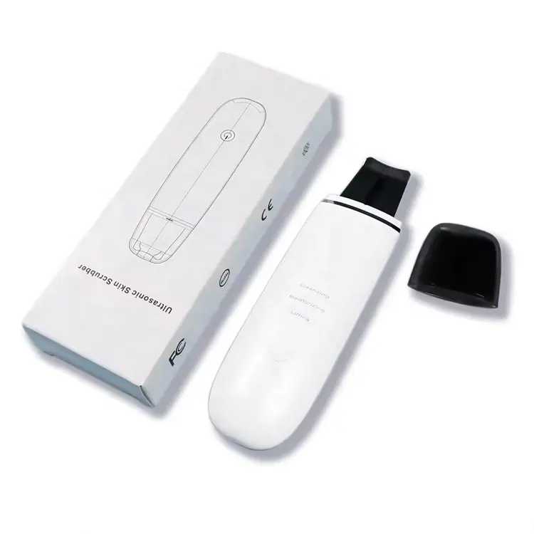 Máquina elétrica de beleza para remoção de cravos, espátula facial vibratória, purificador ultrassônico profundo da pele facial