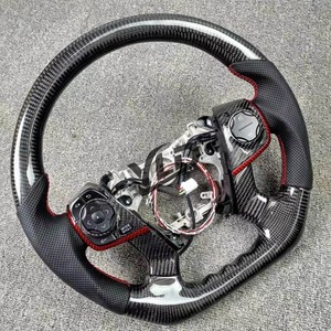 Volante de Fibra de Carbono Forjado Rojo Hecho a Mano Personalizado para <span class=keywords><strong>Toyota</strong></span> Camry L <span class=keywords><strong>LE</strong></span> XLE SE XSE TRD Avalon de 8.ª Generación 2018-2023 - Product Image 4