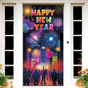 Copriporta per <span class=keywords><strong>Capodanno</strong></span> con Champagne, Scatola Regalo per la Vigilia di <span class=keywords><strong>Capodanno</strong></span>, Striscione per Porta, Banner Decorativi Personalizzabili - Product Image 3
