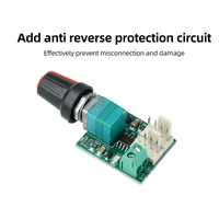 DC 12-24V 1.5A Pengatur Kecepatan Kipas 4-Kabel Dua Saluran, Pengontrol Kecepatan PWM, Perlindungan Polaritas Terbalik, Layar LED