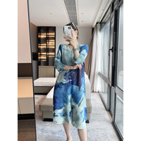 Robe portefeuille féminine à imprimé à rayures Style moyen long élégant tempérament mondain en STOCK Support expédition en 7 jours
