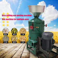 Moulin Commercial Motorisé pour le Décorticage et le Polissage du Maïs, du Millet, du Soja, du Quinoa, des Haricots Mungo, de l'Avoine, du Blé et du Riz 220V 2.2kW