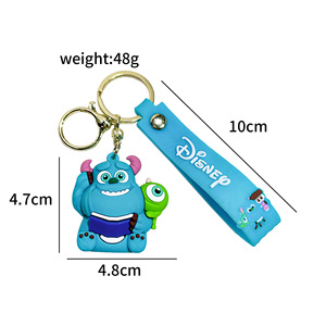 Nuevo Llavero de Coche 2026 de Monsters Inc. Mike Wazowski y <span class=keywords><strong>Sulley</strong></span>, Bonito Colgante para Mochila de Pareja - Product Image 5