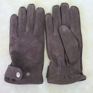 Gants en cuir <span class=keywords><strong>nubuck</strong></span> pour <span class=keywords><strong>homme</strong></span>, cuir suédé <span class=keywords><strong>nubuck</strong></span> de luxe avec ceinture réglable - Product Image 2