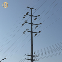 Tour de transmission tubulaire électrique en acier galvanisé Futao FT-TP055 10kV-138kV 220kV 6 prises extérieures certifiée ISO9001 AWS D