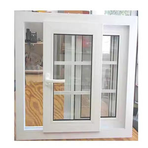 Conception personnalisée de fenêtres coulissantes à double vitrage Upvc pour maisons avec <span class=keywords><strong>moustiquaire</strong></span> - Product Image 6