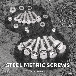 Vis en acier inoxydable 410 M6-M12, boulons hexagonaux, fixations personnalisables conformes aux normes ISO DIN ANSI BS, métriques et impériales, finition zinguée 12 mm - Product Image 2