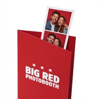 Porte-bandes photo personnalisé en papier d'art imprimé numériquement, avec fentes découpées pour cartes souvenir, idéal pour les mariages et les fêtes