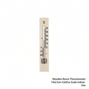 เครื่องวัดอุณหภูมิห้องไม้ 15x2.6 ซม. แบบเซลเซียส สำหรับใช้ภายในอาคาร - Product Image 2