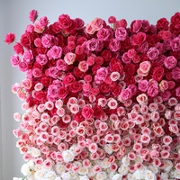 Einfach zu Installierende 3D 5D Künstliche Seiden-Blumenwand Aufrollbare Kulisse für Hochzeitsempfang Heim-Party Hintergrund-Dekoration