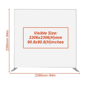بيع بالجملة من المصنع مباشرة طباعة مخصصة من جانب واحد 8x 8ft حامل خلفية حامل عرض خلفية من الألومنيوم - Product Image 1
