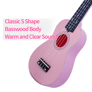 <span class=keywords><strong>Ukelele</strong></span> <span class=keywords><strong>de</strong></span> 21 pulgadas al por mayor: instrumento musical OEM ODM con bolsa, púas y accesorios-<span class=keywords><strong>Ukelele</strong></span> soprano <span class=keywords><strong>de</strong></span> plástico rosa - Product Image 4