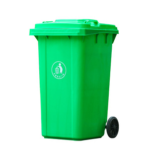 Outdoor Plastic Trash Can 240L With <b>Lid</b> Recyclable <b>Bin</b> For Street Use HDPE Material - Product Image 1