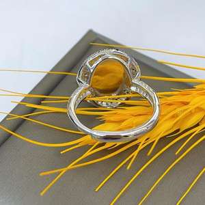 <span class=keywords><strong>Noble</strong></span> Vintage Rhodium & Silver 925 Bijoux Bague en <span class=keywords><strong>opale</strong></span> naturelle pour anniversaire de mariage et tenue de fête pour femmes - Product Image 5