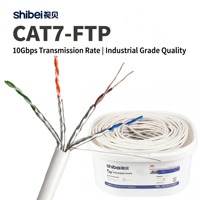 Cable FTP CAT7 Estable de 600MHz, 10Gbps, 23AWG, Cable LAN de Cobre Puro para Computadora, Cable Ethernet Cat 7, Cable LAN Cat7