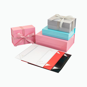 Wholesale Multi-color Book Shaped Cardboard Rigid Lid <b>Foldable</b> Paper Magnetic Folding Paper Gift Packaging <b>Box</b> with Bow Ribbon - Product Image 3