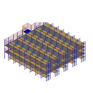 קומת ביניים מדפי וצובר עבודת פלטפורמת פלדה תעשייתי אחסון מחסן ביניים מערכות - Product Image 1