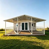 Maison préfabriquée modulaire pliable à ailes extensibles, conteneur habitable portable pour villas de villégiature et camps