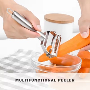 <b>Kitchen</b> <b>Gadgets</b> Multi-purpose Stainless Steel Julienne Peeler for Vegetable & Fruit Peeling Cucumber Potato Peeler - Product Image 3