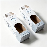 Scatola Portabottiglie Personalizzata Riciclabile con Finestra, Confezione Regalo in Cartone Ondulato per Vino Rosso e Birra