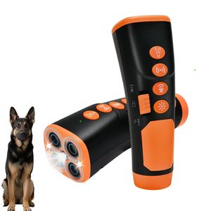 Repelente de Perros Portátil para Exteriores, Dispositivo de Control de Ladridos, 4 Dispositivos Ultrasónicos Disuasorios de Ladridos con Luz LED - Product Image 1