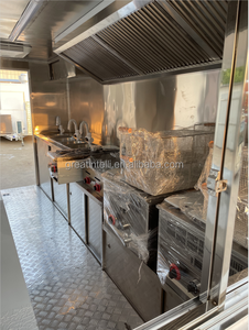 Camion de restauration mobile extérieur personnalisé, remorque à pizza au feu de bois, camion de nourriture avec barbecue au gaz, équipement de camion à hamburgers, remorque de nourriture - Product Image 5