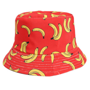Sombrero tipo pescador con estampado de plátano, unisex, estilo casual de verano, sombrero de popelina para adultos - Product Image 3