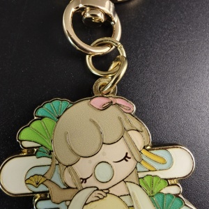 Llavero de metal personalizado con diseño de personaje de anime, chapado en oro rosa, esmaltado, para fans de <span class=keywords><strong>manga</strong></span>, venta al por mayor - Product Image 4
