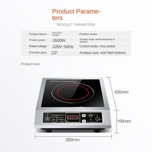 Placa de Inducción de 2 Quemadores y 3500W de Alta Potencia, Panel de Vidrio Templado, Encimera de Acero Inoxidable, Función de Vapor, Clase Energética - Product Image 4