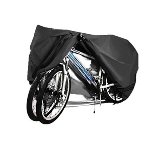 热销防水可折叠210D双排镀银涤纶自行车罩双路自行车 - Product Image 1