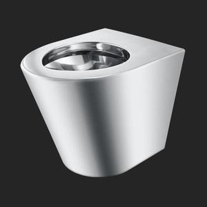 Groothandel Moderne Wandmodel RVS Eendelige Ecologische <span class=keywords><strong>Toilet</strong></span> met P-trap Zwaartekrachtspoeling voor Hotels & Villa's - Product Image 6