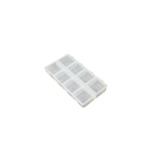 8 Compartment Rectangular Nail Art Rhinestone Box With Rivets DIY Tool Kit Cross Border Storage Organizer For Jewelry - Product Image 5