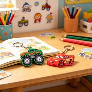 Llavero de PVC con diseño de monstruo de dibujos animados, colgante para bolso, regalo promocional, acepta logotipo 3D personalizado, resistente al agua - Product Image 5