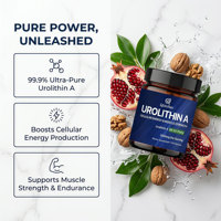 Capsules d'Urolithine A Qbioflex, pureté 99,9 %, directement de l'usine, pour l'énergie cellulaire et la force musculaire, complément alimentaire pour adultes