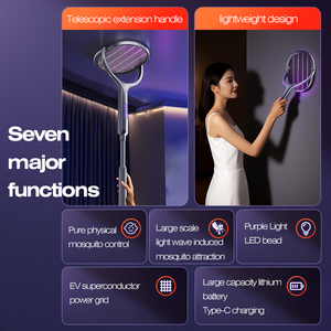 Muỗi Killer <span class=keywords><strong>BAT</strong></span> UV LED ánh sáng điện tử Bug Zapper vợt tay muỗi Vỉ Đập - Product Image 3