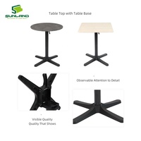 Nouvelle conception de base de table en aluminium à pieds croisés pour l'intérieur et l'extérieur, résistante à l'eau, pliable, pour la table à manger, pour l'utilisation dans les hôtels, les cafés et les meubles