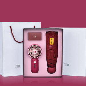 Coffret cadeau d'été, coffret cadeau d'affaires, ventilateur, parapluie, cadeau pratique avec logo personnalisé - Product Image 5
