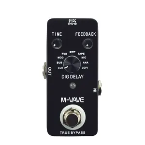 M VAVE Cuvave Cube Baby Digital Guitar Pedals Efeitos DIG DELAY com 9 Delay Efeitos True Bypass Full Metal Shell Pedal