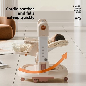 Silla de Comer Multifuncional 3 en 1 para Bebés con Ruedas, Silla Mecedora Plegable y Ajustable para Uso en el Hogar y la Cocina, Desmontable - Product Image 2