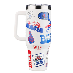 Vaso Térmico para el Día del Partido, Vaso con Brillo en los Colores del Equipo Baltimore Ravens, Taza de Viaje Aislada de 40oz con Tapa y Pajita, Taza de Café para Oficina y Auto - Product Image 6