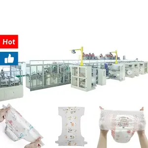 Máquina de fabricación de pañales de bebé de segunda mano, línea de producción, máquina de fabricación de pañales para niños y adultos