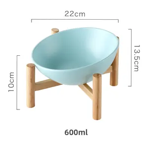 Wholesale Matte Unique Design Of Ceramic Irregular Fruit Salad Bowl With Wooden Frame