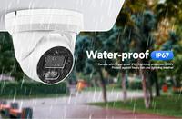 Cámara IP PoE Mini Turret Ultra Color de 4MP con Detección de Líneas Cruzadas por IA, NDAA, IP67, con Micrófono