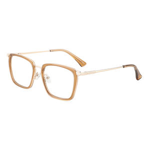 Monturas Ópticas Italianas Mazzucchelli, Marcos Ópticos, Montura de Metal y Acetato, Armazón de Gafas Ópticas - Product Image 4