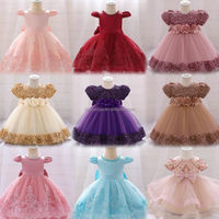 Soldes Exceptionnelles : Robe de Princesse Imprimée Directement de l'Usine pour Filles, Robe de Cérémonie Enfant à Manches Bouffantes en Tulle Multi-Couches pour Anniversaire et Fête