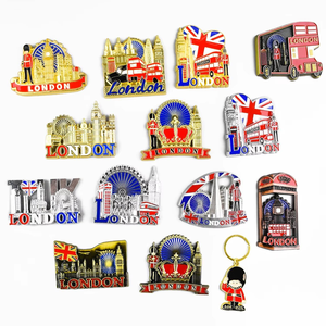 Imanes de nevera de metal magnéticos de diseño moderno personalizados por el fabricante, recuerdos de viaje de lugares emblemáticos de Inglaterra, imanes de nevera ecológicos - Product Image 3