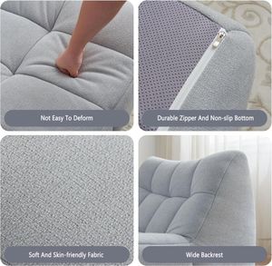 <span class=keywords><strong>โซฟา</strong></span>บีนแบ็กแบบปรับเปลี่ยนได้ 1 ที่นั่ง พร้อมออตโตมัน - เก้าอี้พักผ่อนแสนสบายสำหรับห้องนั่งเล่น ห้องนอนในอพาร์ตเมนต์ - Product Image 6