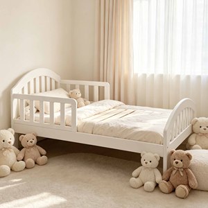 Diseño Moderno con Ruedas, Cama Individual Móvil de Madera Maciza, Cama para Niños, Cuna para Bebés, Guardería, Hotel o Sala de Estar - Product Image 3