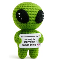 Cadeau unique en crochet, extraterrestre, cadeau de Noël, cadeaux amusants et romantiques, tricot fait main, poupée extraterrestre positive, décoration de la maison, du bureau, de la fête