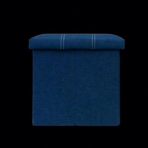 Modern Stool Living Room Furniture <b>Storage</b> Box Fabric Stainless Steel Bamboo Highest Quality Sample Available Stools Counter - Product Image 5